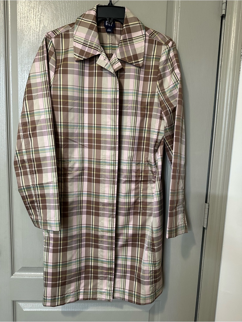 GAP VTG Heritage Large Tartan Plaid Green & Pink Plaid Y2K Large